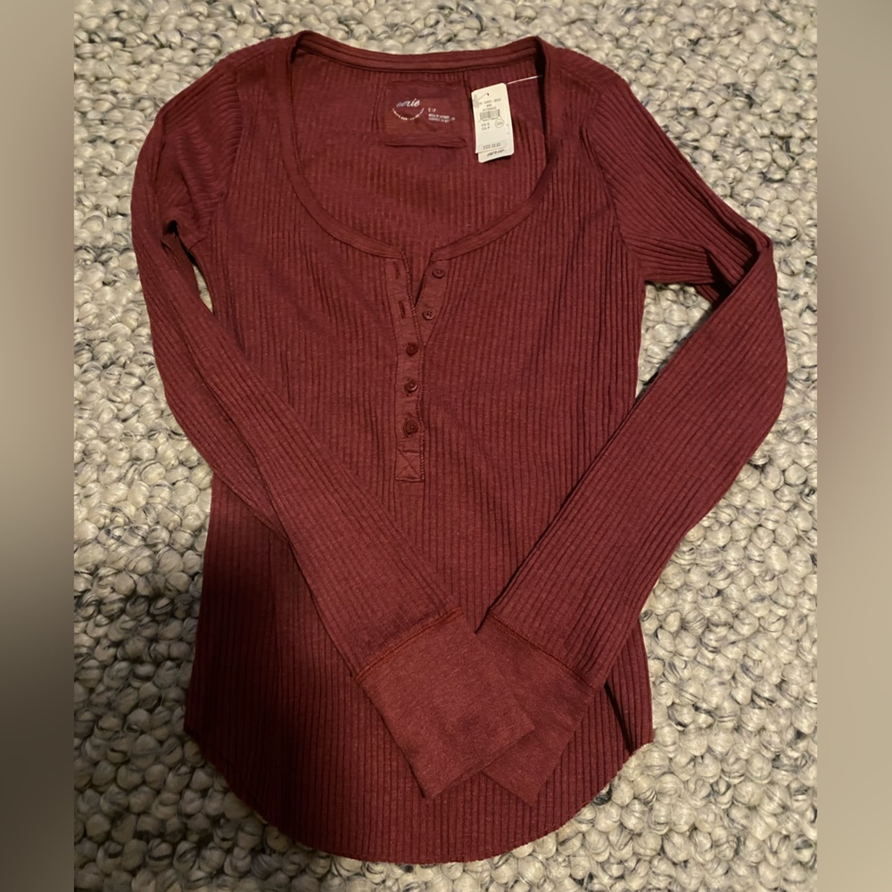 NWT- Aerie Essential Layering Henley